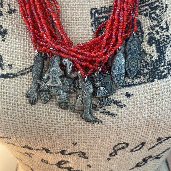Unique piece! Coral /silver necklace - Picture 2 of 5
